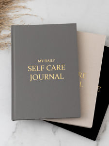 Self-Care Gratitude Diary Notebook English Version A5 Soft Cover High-Quality Elegant Simple Design Gold Stamp for Adults Girls