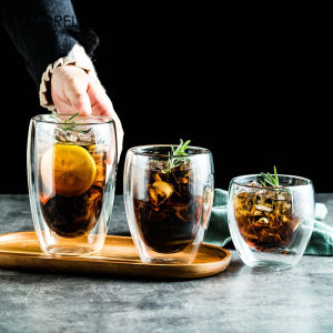 1PCS Heat-Resistant Double Wall Glass Cup Milk Whiskey Tea Transparent Beer Espresso Coffee Cup Drinkware Cups Drinking Glasses