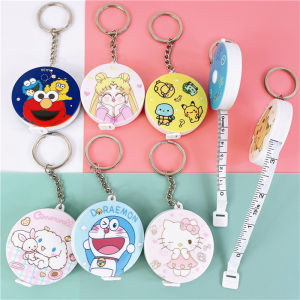 Mini Portable Cute Cartoon Ruler Soft Tape Measure 2m for Clothing Measurement Waist And Hip Circumference Home Fabric Sewing Tools