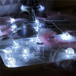 LED Bubble Ball String Lights Golden Glow Battery Operated Indoor Fairy Lights For Wedding New Year 2026 Holiday Home Decor