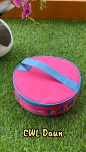 Tas bekal CWL Daun Tupperware zipper bunga es // Tas bekal bulat diameter 24 cm