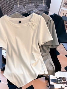 Chinese Style Elegant Fitted T-Shirt Women