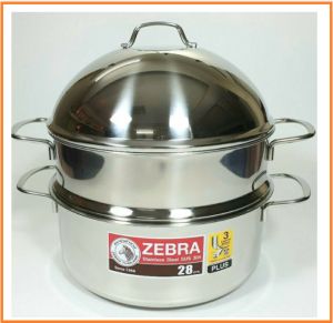 Nồi Xửng Hấp Inox 304 3 Đáy Từ Zebra Extreme Plus II 28cm (Lổ nhỏ)- Hàng Thái lan cao cấp dày dặn inox cao cấp an toàn cho sức khỏe