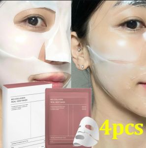 【ย่าง】มาส์กคอลลาเจนสำหรับใบหน้าชีวภาพ5ชิ้น/กล่องตัวกำจัดริ้วรอยคืนความชุ่มชื้นล้ำลึกยืดหยุ่นและหดตัวทำให้ผิวเรียบเนียน