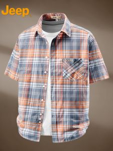 Jeep | Cotton Breathable Casual Mens Short Sleeve Shirt