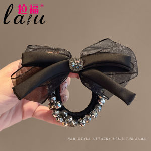 Black Butterfly Knot Hair Ties Womens High-End Hair Bands Korean Style Hair Accessories New 2025 Fashion Hair Bands