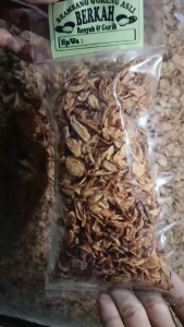 Bawang Goreng Asli Tanpa Campuran Grade A+ Kualitas Super Premium Ikatan Isi 5pcs Berat 95 gr