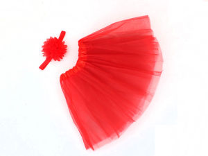 New Childrens Chiffon Flower Baby Outfit Baby Photography Tulle Dress Puffy Skirt Childrens Tutu Dress with Headband Set