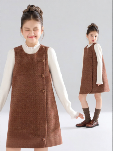 MUCMUKN | Caramel Warm Winter Woolen Dress