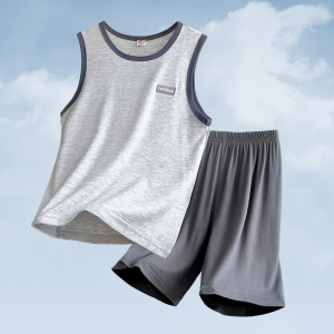 Bộ Đồ Ngủ Modal Mùa Hè Mỏng Thoáng Khí Cho Trẻ Em Bộ Đồ Mặc Nhà Thường Ngày Cho Bé Trai Và Bé Gái Bộ Đồ Lạnh