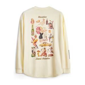 MADEN | Cotton Casual Retro Print Long Sleeve T-Shirt