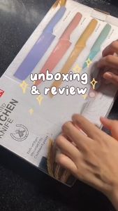 Bộ Dao Kéo Lúa Mạch 5 Món - 6   Món Nhà Bếp Kháng Khuẩn Sắc Bén  Cắt Gọt Bào Vỏ Dễ Dàng Chất Liệu An Toàn Đa Năng