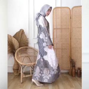 DRESS AMEENA SILK GAMIS BUSUI WANITA MUSLIM KONDANGAN LEBARAN STYLE