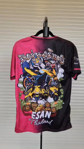 วัยรุ่นสร้างตัว เสื้อยืดกีฬาแขนสั้น เนื้อผ้าไมโคร ซัพลาย งานคมชัด มีไซส์ใหญ่ S-4XL สำหรับชายและหญิง งานป้าย LP by Laphinee ผลิตโรงงานไทย