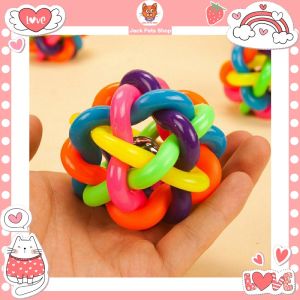 Pet Dog and Cat Toy Ball Colorful Ball with Ringing Bell