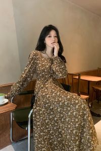 High Waisted Slimming Dress Vintage Floral
