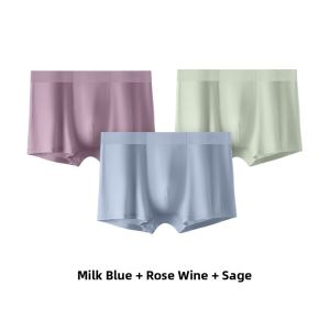 Ubras Modal No Trace Mens Underwear Pure Cotton 7A Antibacterial Breathable Skin-friendly Thin Four Corner Boxer Shorts