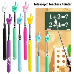 Telescopic Teachers Pointer Rod Finger Design Retractable Teaching Pointer Reading Guide Stick