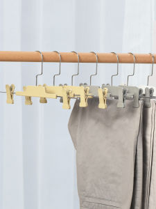 Zhenhao Home Use Anti-Slip Seamless Pants Hanger with Clip Specialized Pants Rack for Drying Skirts And Pants without Trace