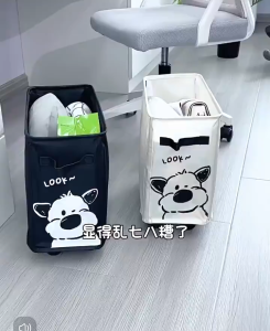 ชั้นวางของใต้โต๊ะสำหรับใส่กระเป๋า รถเข็นแบบมีล้อสำหรับใส่ของในออฟฟิศ ชั้นวางของสำหรับใส่กระเป๋าหนังสือในหอพักนักเรียน