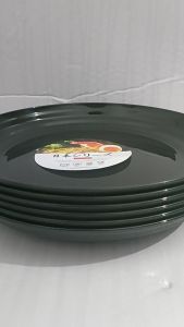 DISKON 12pcs Piring Ramen Ulir Piring Bulat Ceper 85 Inch Ulir Jepang Ramen CLIO Piring Makan Hitam