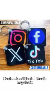 Transfer it Customized Personalized Social Media Aluminum keychain Design Perfect for gifts Souvenir