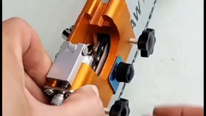 German Tools Alat Pengasah Rantai Gergaji Aluminium / Alat Pengasah Rantai Gergaji Aluminium Dengan Kepala Gerinda Mesin Chain Saw Chain Sharpener