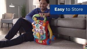 VTech Foldable Walker Green Red (Up to 3+ Year) First Steps Stroll Discover Activity AppleBear