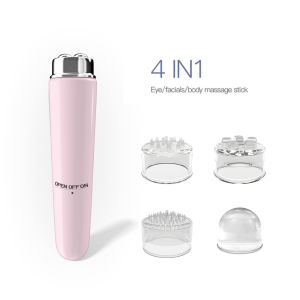 Mini Portable 4 Head Electric Eye Massager Facial Massage Device Pen Facials Great Vibration Lift Face Massage Stick Hot