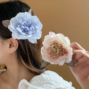 คลิปผมเกาหลีพลัสขนาดดอกโบตั๋นดอกไม้กิ๊บบรรยากาศรู้สึกสาวกิ๊บสไตล์วันหยุดดอกไม้กิ๊บ