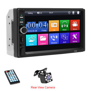 Hippcron 7” 2DIN Carplay Android Auto 12V Car Radio MP5 Multimedia Player FM Receiver ISO Power Aux Input USB BT5.1 Mirror Link