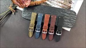 Calfskin Genuine Leather Watchbands Handmade Stitching Cowhide Watch Band for Seiko 20mm 22mm Vintage Brown Smartwatch Strap