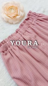 Jobel x Zebe Youra Short Knit Pants / Celana Pendek Anak Perempuan 1-9 Tahun - Bahan Katun Elastis dengan Tekstur Vertikal (OEKO TEX dan SNI) - 6 Warna Tersedia (Black)