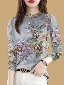 Fashionable Womens Long Sleeve T-Shirt Summer Anti-Uv Hat Belly Covering Top Casual Style UPF30+ Protection for Traveling