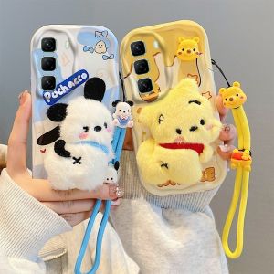 เคสโทรศัพท์ Infinix Hot50 Hot50Pro+ Infinix Hot 50 Pro + Plus 4G 5G คลาสสิกน่ารัก3D ฤดูร้อนมาการองการ์ตูนเคสด้านหลังซิลิโคนนิ่มกันตุ๊กตาลายโปเกมอน