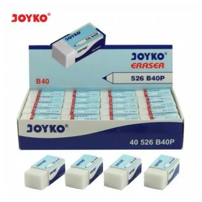 (40 PCS) Penghapus Pensil Kecil Joyko 526 B40/40 pcs / Stip 2B Eraser Pencil 1 pack