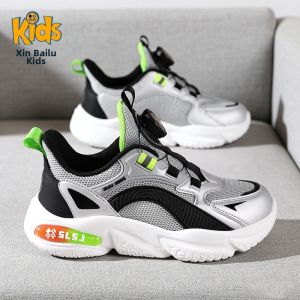 KIDS | Breathable 2026 New Soft Bottom Spring Autumn Childrens Rotating Buckle Sport Shoes