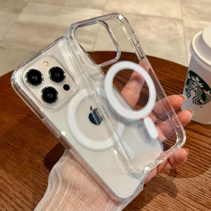 For iPhone 17 Pro Max Phone Case For iPhone 11 12 13 14 Pro Max 15 Pro MAX 16 Pro MAX 11 Pro 12 Pro 13 Pro Max Magsafe Clear Shockproof Casing Ultra Thin Luxury Shockproof Magnetic Clear Case Wireless Charging Anti Yellow Phone Case