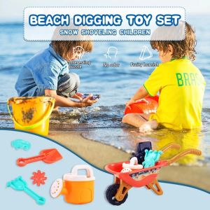 1 Set 6Pcs Beach Toys for Kids Playthings Funny Water Toys Sand Bucket Summer Toys