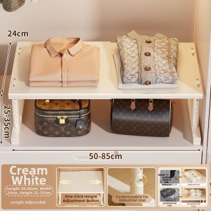 evesigar | Adjustable Storage Shelf For Organizing Wardrobes Cabinets