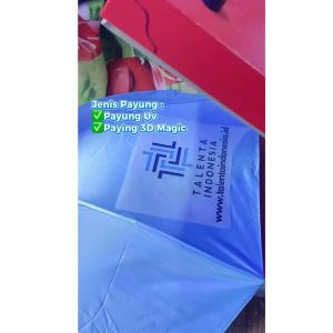 AYM Spesial 1 – Tanpa PO Langsung Kirim ( Logo Kirim Dichat ) Payung Custom 4 Sisi DTF Printing Sablon Awet Tahan Lama / Payung Lipat UV Custom Logo Gambar Nama