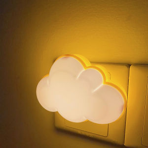 Cloud Small Night Lamp LED Sleep Light Plug-in Light Control Sensor Cute Room Decoration Bedside Lamp Gift Ambience Light