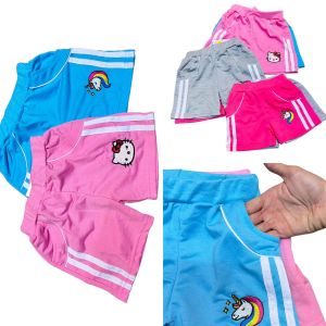 KID GIRL CARTOON SHORTS PANT COTTON/SELUAR PENDEK KANAK-KANAK 1 SET 2X HELAI