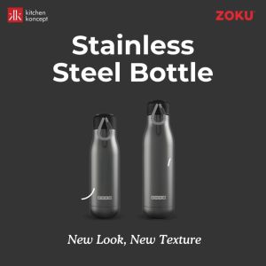ZOKU - Bình nước thể thao nắp bật màu trắng - 500ml