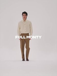 100% Cotton Mens Business Casual Wide Leg Drapey High Waist Pants