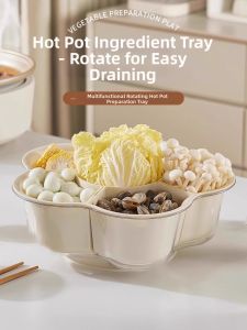 NIGESI | Rotating Multifunctional Drip Drainage Veggie Storage Platter