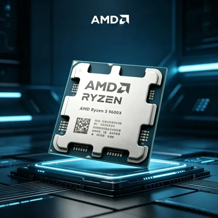 AMD | AMD Ryzen 5 9600X Desktop Processor 6 Cores 12 Threads 5.4GHz Boost 32MB Cache AM5 Interface For B850 X870 Motherboard