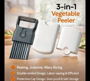Multifunctional Vegetable Slicer and Shredder 2in1 Wavy Potato Cutter and Carrot Julienne Grater Manual Slide Slicer with Covers