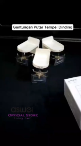 ASWEI A164WHG Rotatable hook - Gantungan Dinding Putar 360 Derajat Alat Masak Kait Hook Serbaguna