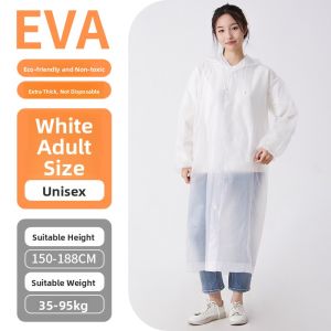 Portable Thickened Raincoat for Travel Full Body Pocket Single Person Non-Disposable Waterproof for Heavy Rain Outdoor Activities